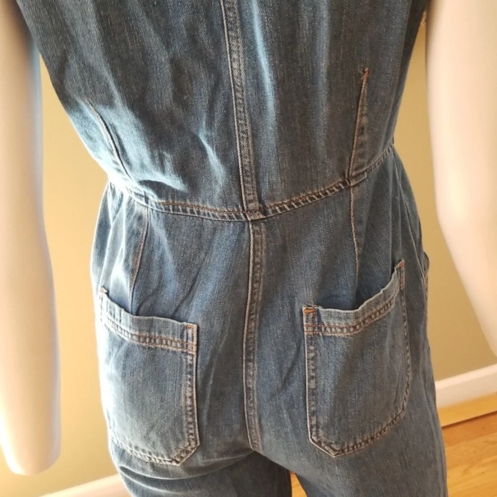 Free People Unchained Melody denim jumpsu…